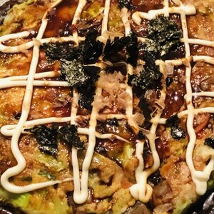 関西風★基本の超シンプルお好み焼き（豚玉）♪